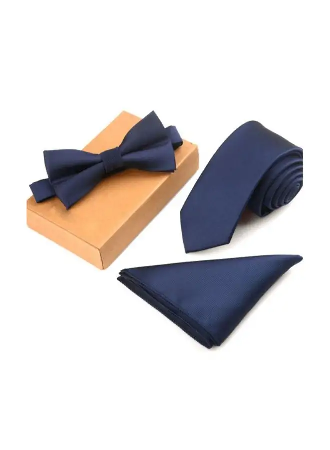 Generic 3-Piece Neck Tie Set Navy blue