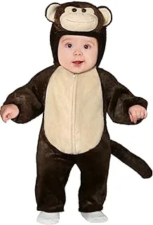 Baby Little Monkey Costume, 12-18 Months. Costume includes: Jumpsuit with Hood and Tail