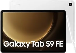 Samsung Galaxy Tab S9 FE 5G Android Tablet, 6GB RAM, 128GB Storage, S Pen Included, Silver (KSA Version)