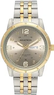 Armitron Adventure Armitron Men's Easy to Read Day/Date Function Bracelet Watch, 20/5398, Two Tone, Japanese