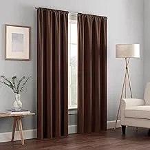 ECLIPSE Kendall Modern Blackout Thermal Rod Pocket Window Curtain for Bedroom or Living Room (1 Panel), 42