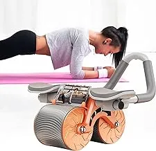 Automatic Rebound Abdominal Roller for Core Trainer 2 In 1 Ab Roller Wheel & Shelf Trainer with Elbow Support Knee Pad Automatic 4D Off Roller Elbow Support Rebound Abs Wheel