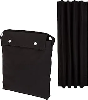 Amazon Basics Portable Window Blackout Curtain Shade with Suction Cups for Travel, 1-Pack, 1.27 M x 1.98 M, Black