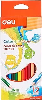 Deli Ec00200 Color Emotion Wooden Colored Pencils 12-Pieces