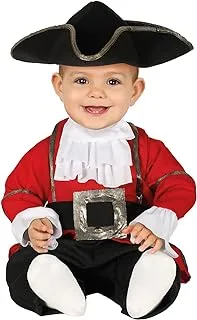 Pirate Baby Costume, 12-24 Months. Costume includes: Hat, Jumpsuit with belt