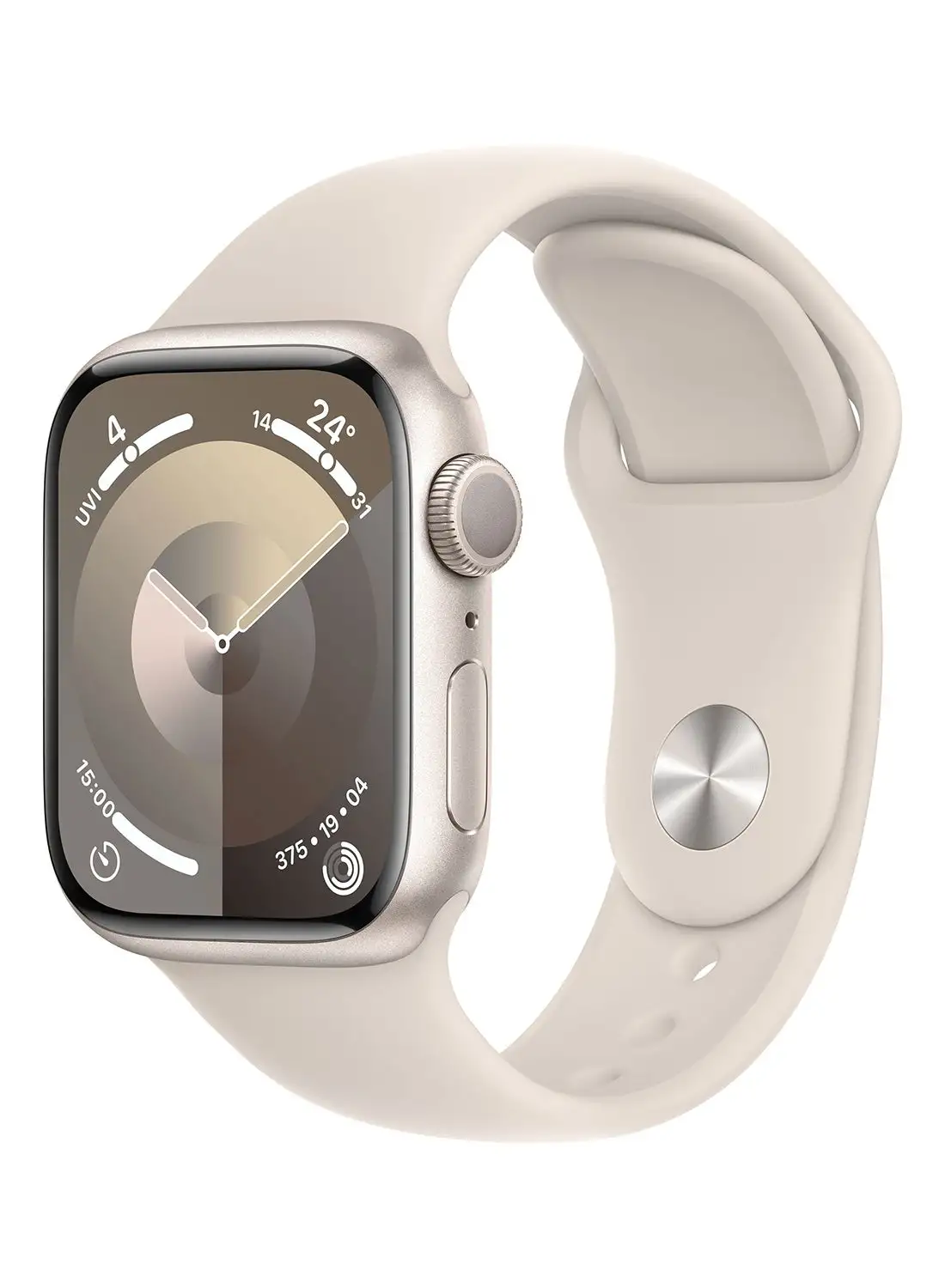 Apple Watch Series 9 GPS 41mm Starlight Aluminium Case With Starlight Sport Band