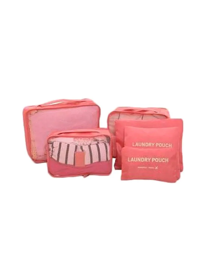 Generic 6-Piece Travel Bag Set Pink