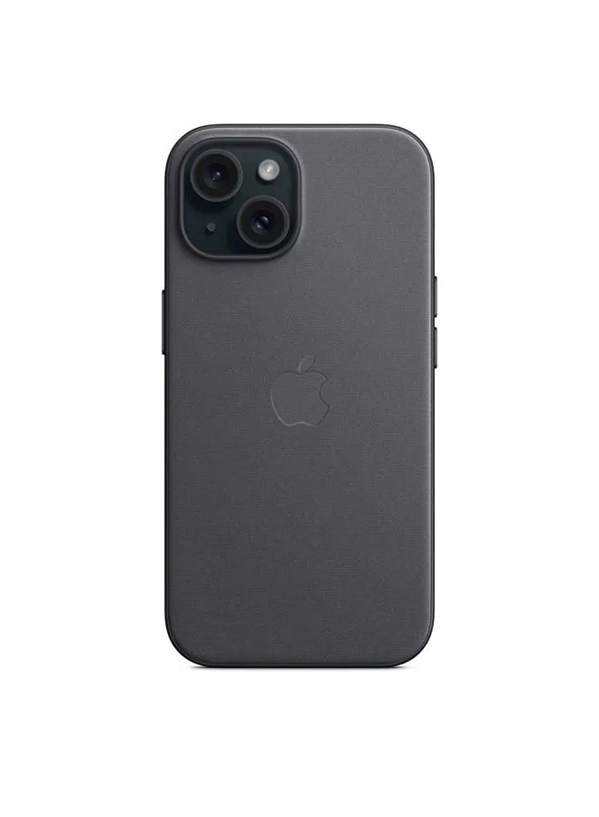 غطاء الحماية المنسوج لهاتف Apple iPhone 15 Plus مع MagSafe - أسود