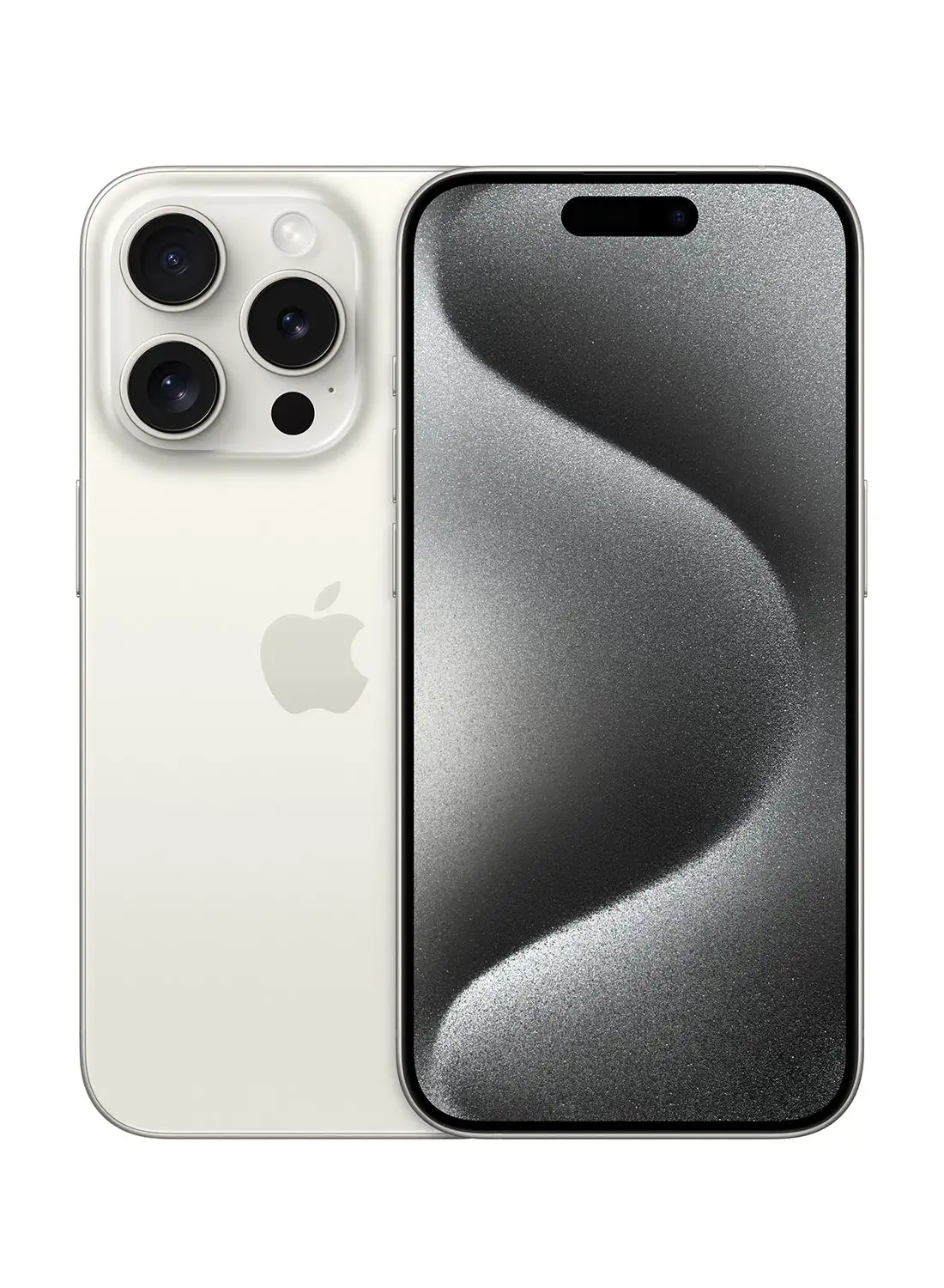 هاتف Apple iPhone 15 Pro بسعة 256 جيجابايت باللون الأبيض تيتانيوم 5G مع تطبيق FaceTime - إصدار الشرق الأوسط