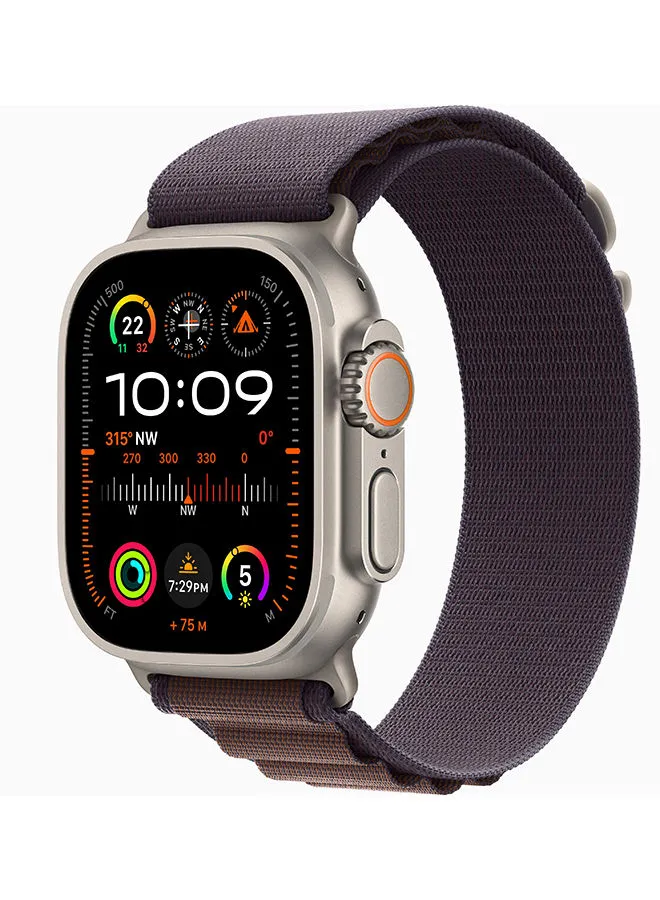 Apple Watch Ultra 2 GPS + Cellular, 49mm Titanium Case With Medium (Band fits 145–190mm wrists.) Indigo Alpine Loop