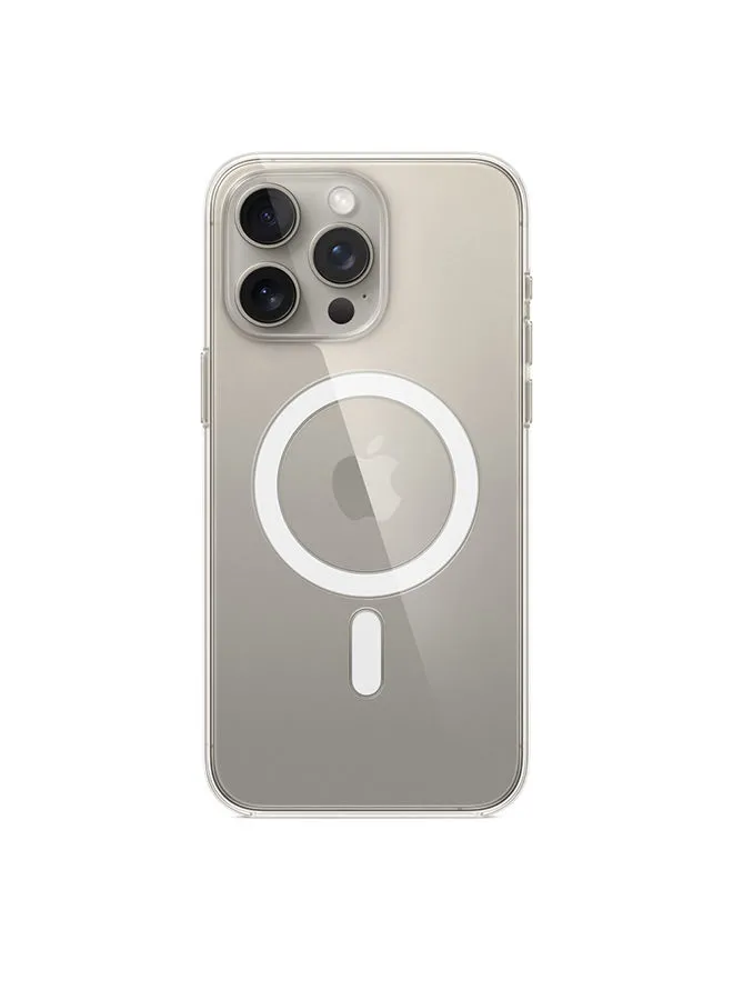 حافظة ابل ايفون 15 برو ماكس الشفافة مع MagSafe Clear