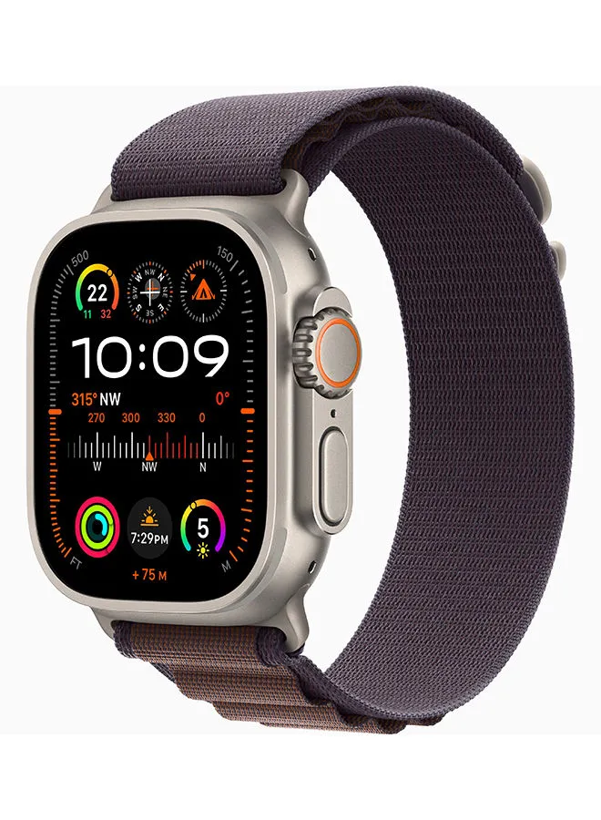 Apple Watch Ultra 2 GPS + Cellular, 49mm Titanium Case With Large (Band fits 165–210mm wrists.) Indigo Alpine Loop