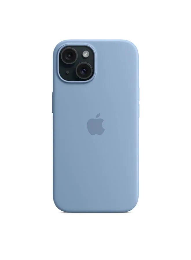 غطاء حماية سيليكون لهاتف ابل ايفون 15 مع MagSafe - أزرق شتوي