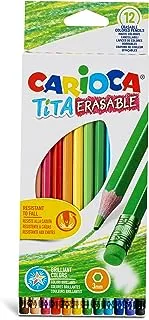 Carioca 42897 Tita Erasable Colouring Pencil (Pack Of 12)