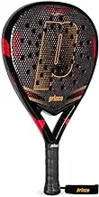 Prince Armor V2 Padel Racquet, Black/Red/Gold