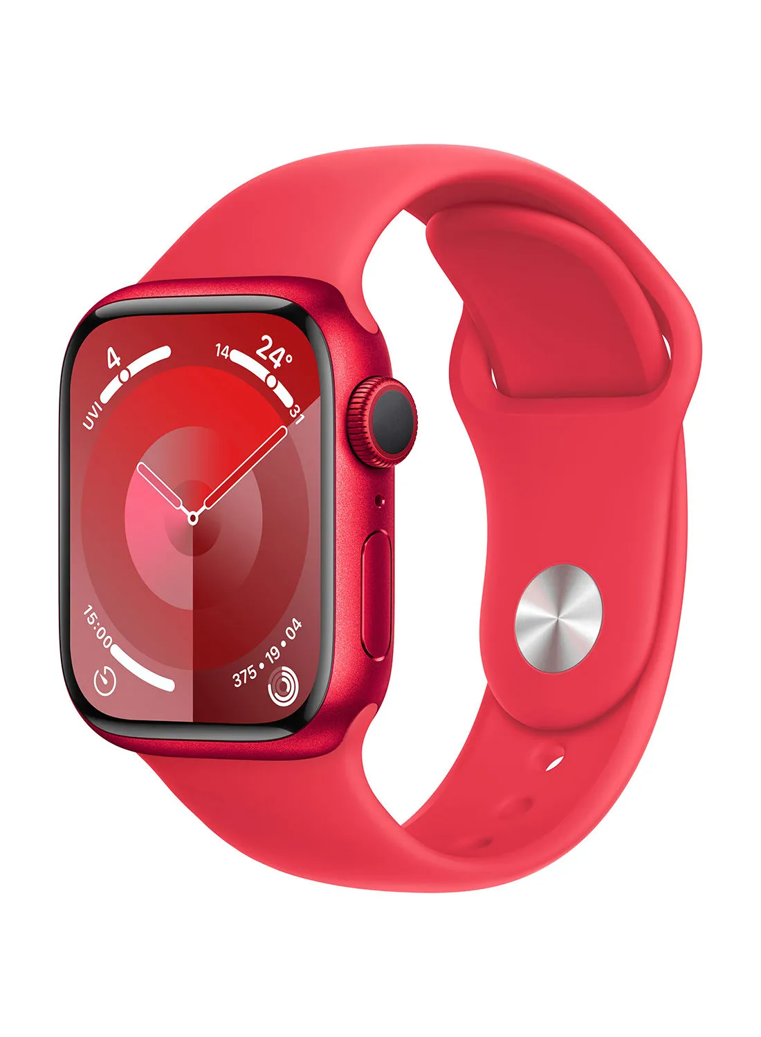Apple Watch Series 9 GPS 41mm Aluminium Case With Red Sport Band