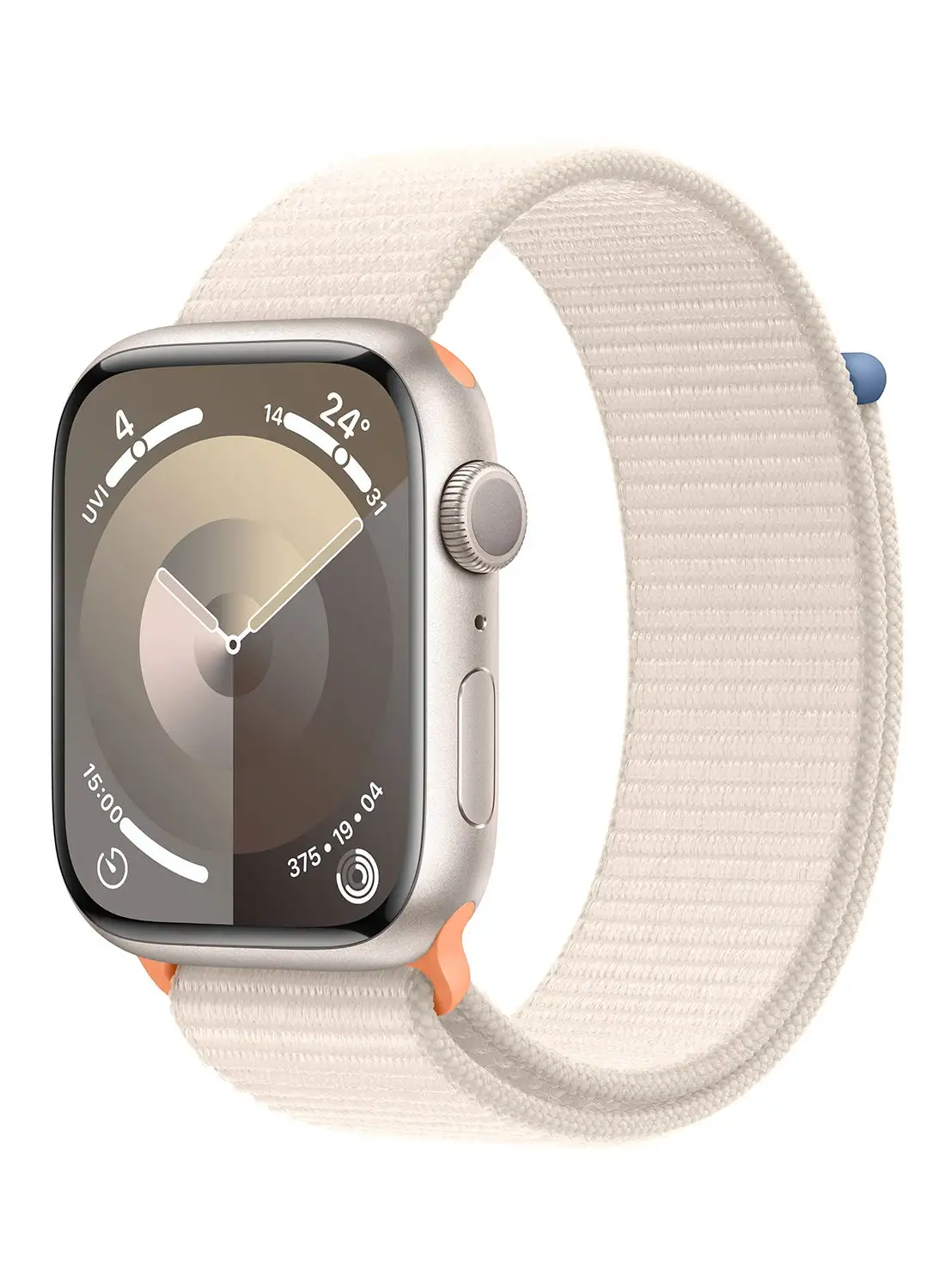 Apple Watch Series 9 GPS 45mm Starlight Aluminium Case With Starlight Sport Loop