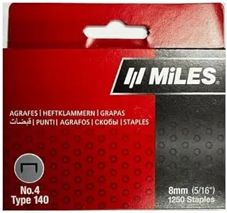 Miles NO.4 Cable Tacker Staples Set, Silver 8 mm Size NO4-8MM