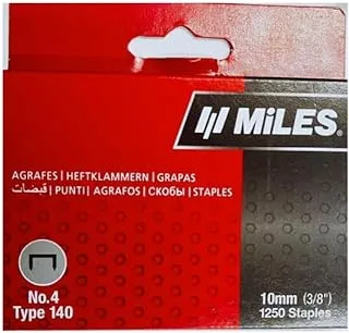 Miles NO.4 Cable Tacker Staples Set, 10 mm Size