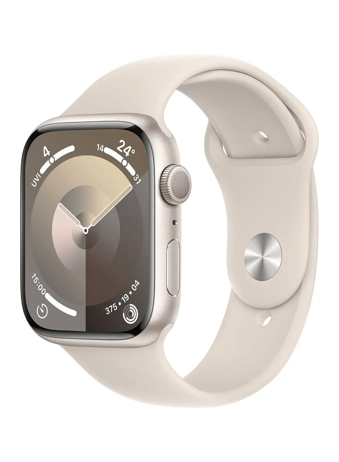 Apple Watch Series 9 GPS 45mm Starlight Aluminium Case With Starlight Sport Band