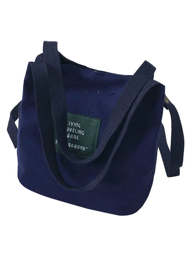 BAGGRA Stitched Detailed Shoulder Bag Blue