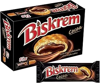 Ulker Biskrem Cocoa Cream Filled Cookies, 12 x 36 g