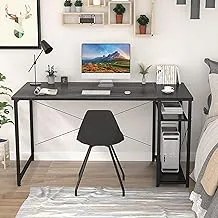 Office Desk Modern Style Black with Shelves 120 cm
