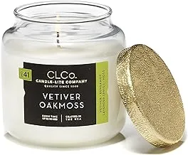 CLCo. بواسطة Candle-Lite Company برطمان معطر من طحلب البلوط ونجيل الهند ، 14 أونصة ، أبيض