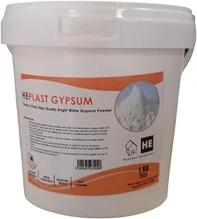 HASANAT ESSENTIALS HEPLAST Plaster Of Paris Gypsum Powder for pottery ceramic casing crafting Molding Hand Repair Latex Molds Projects Hobbies Wall Bucket Packing (1) white 150712