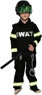 Mad Toys Swat Kids Professions Roleplay Halloween Dress Up Cosplay Child Costumes, Large 7-8 Years