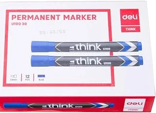 أقلام ماركر دائمة منخفضة الرائحة من ديلي EU10030 - عبوة من 12