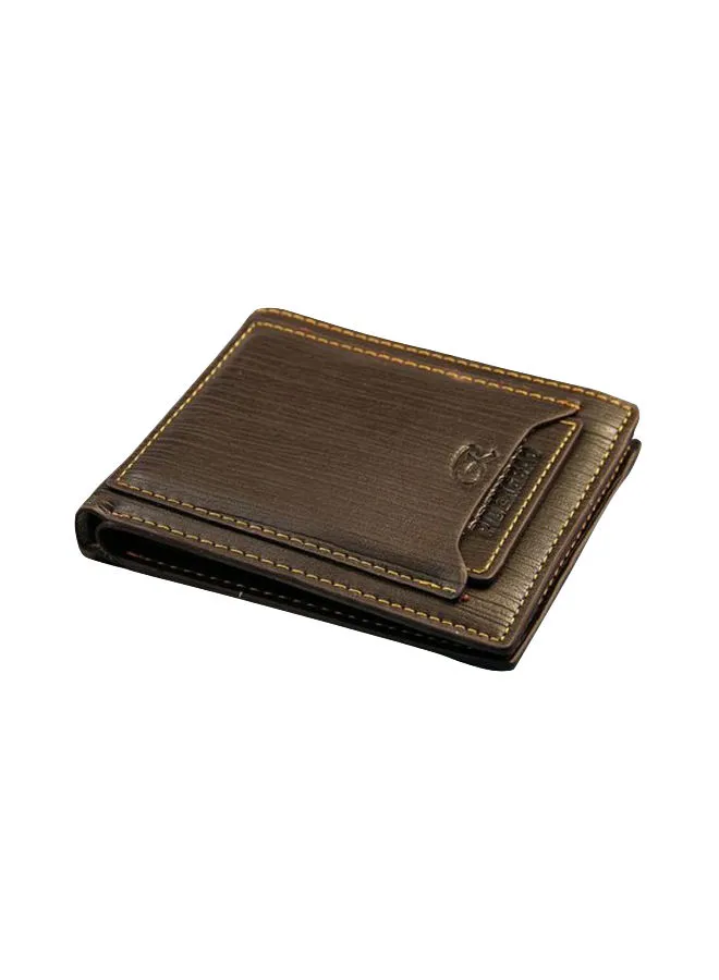 Generic Leather Wallet With Removable Card Mini Wallet Coffee