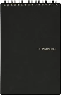 دفتر ملاحظات Maruman Mnemosyne 9.06 X 5.83 إنش (عمودي A5) ، 7 مم مسطرة 28 سطرًا مع مقسم مركزي ، على الوجهين ، 70 ورقة (N166)
