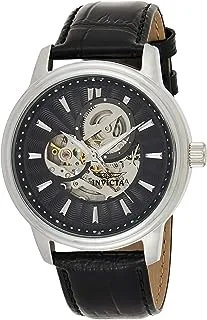 Invicta Men's Black Dial Leather Band Watch - 22577
