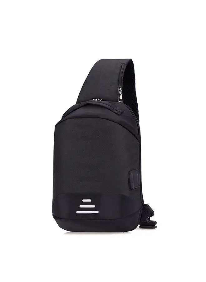 Generic Anti-Theft Travel Backpack With USB Charging Port Black