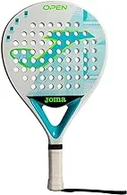 Joma Open Paddle Racket, White/Fluorescent Turquoise