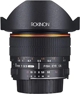 Rokinon Fe8M-N 8mm F3.5 Fisheye Fixed Lens For Nikon (أسود)