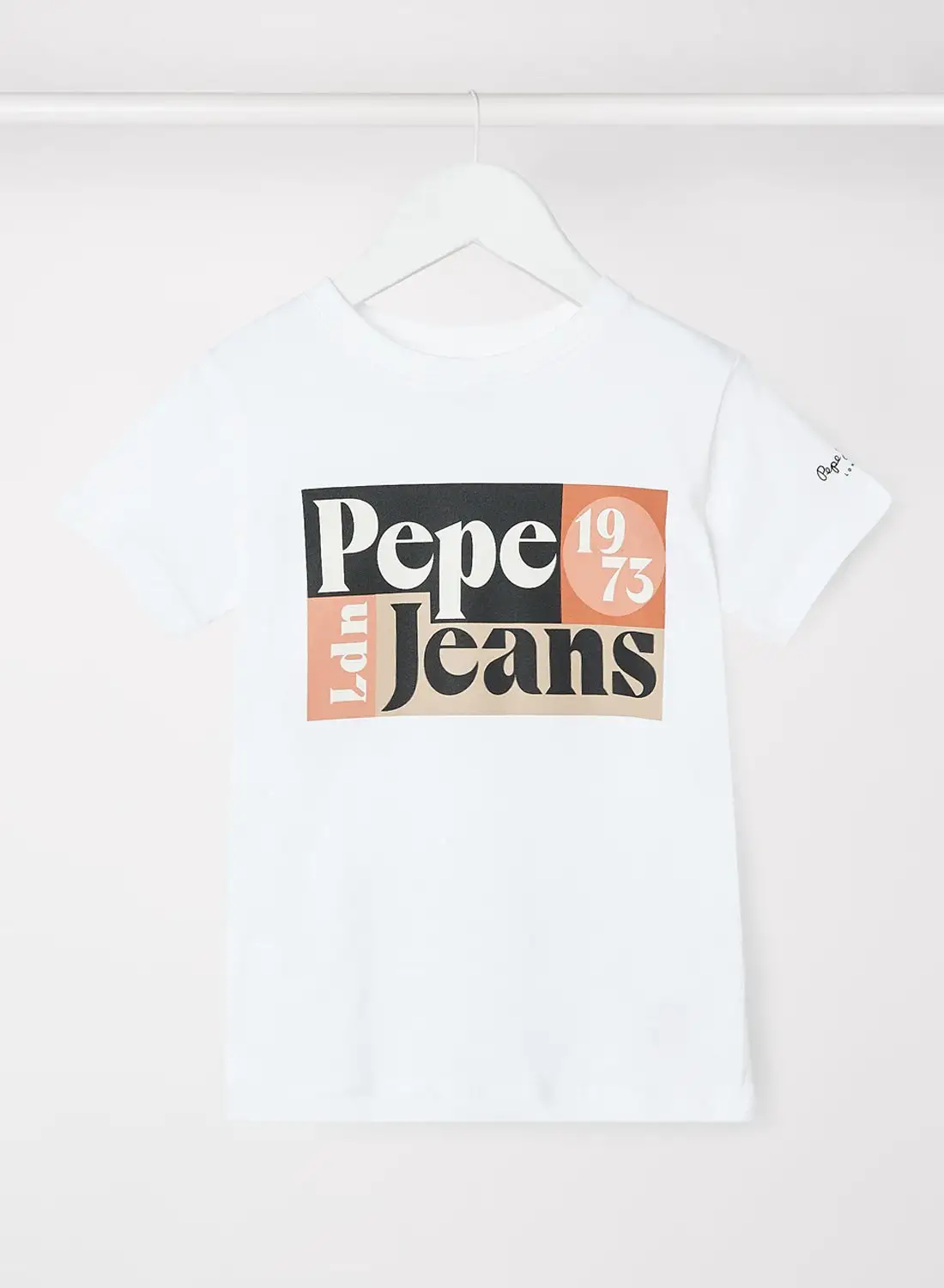 Pepe Jeans LONDON Kids Logo Block T-Shirt أبيض