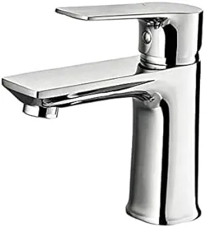 Konig Chrome Basin Sink Faucet Set with High Spout, Sturdy Handle, and Connecting Hose