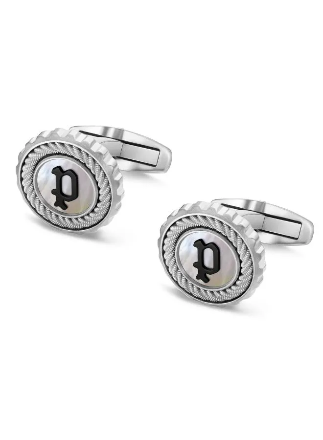 POLICE Cable Cufflinks For Men Stainless Steel
