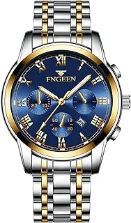 Men's Wrist Watch, Waterproof LuxuryWatches, ELECDON Business Tourbillon Automatic Mechanical Watch Stainless Steel Calendar Luminous Pointer Waterproof Multifunction Wrist Watch.
