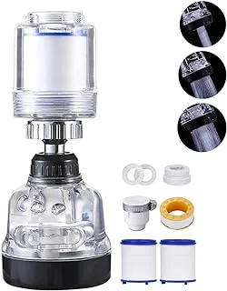 YYOOUU High Pressure Faucet Water Filter, Adjustable 360 Rotate Tap Head Purifier Sprayer Switch, 3 Modes Anti Splash Booster Water Saver for Home Kitchen Sink