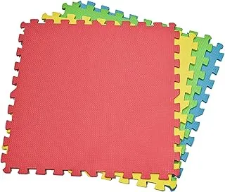 COOLBABY Colorful Puzzle Exercise Floor Mat, EVA Interlocking Foam Play Mat EVA Foam Kids Rug Puzzle Floor Playmat 60 * 60 CM 4 Piece Set