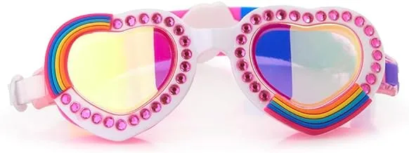 Bling2o Rainbow All You Need is Love UV Protection, Non-Slip, Anti-Fog Swim Goggles for 5+ Years