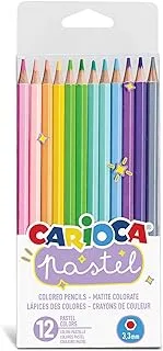 CARIOCA Pastel Colored Pencils Plastic Box 12pcs