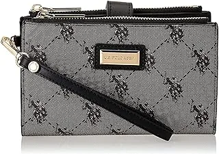 U S Polo Hamnpton Pochette wallet Printed PU Black 18X3X11 US POLO