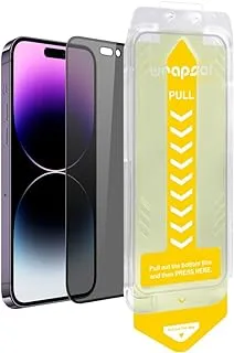 Wrapsol واقي زجاجي ثلاثي الأبعاد للخصوصية لهاتف iPhone 15 Pro Max