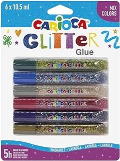 Carioca Multi Glitter Glue Multy (Blister Of 6)