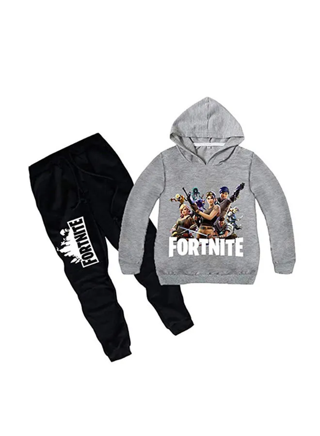 Generic 3D Long Sleeve Hoodie And Pant Set Multicolour