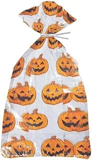 Fiestas Guirca Halloween Pumpkin Candy Dispensing Bags 20-Piece Set, 28 cm x 13 cm Size, Multicolor